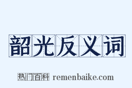 韶光反义词是什么意思的图片